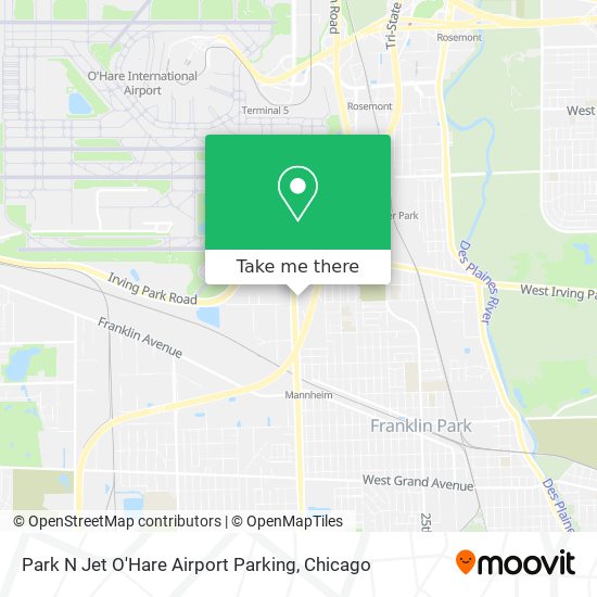 Park N Jet O'Hare Airport Parking map