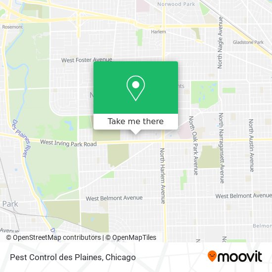 Pest Control des Plaines map