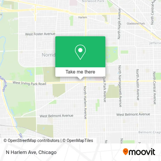 N Harlem Ave map