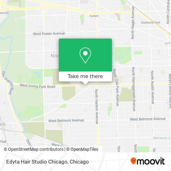 Mapa de Edyta Hair Studio Chicago