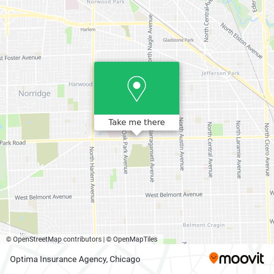 Mapa de Optima Insurance Agency