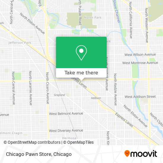 Chicago Pawn Store map