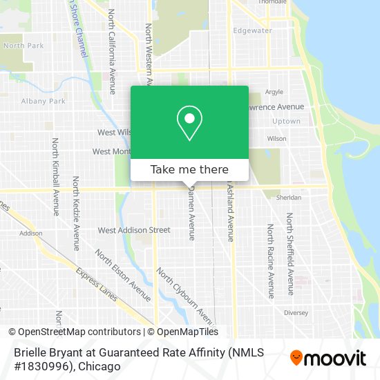 Mapa de Brielle Bryant at Guaranteed Rate Affinity (NMLS #1830996)