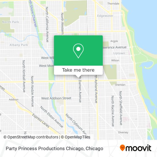 Party Princess Productions Chicago map