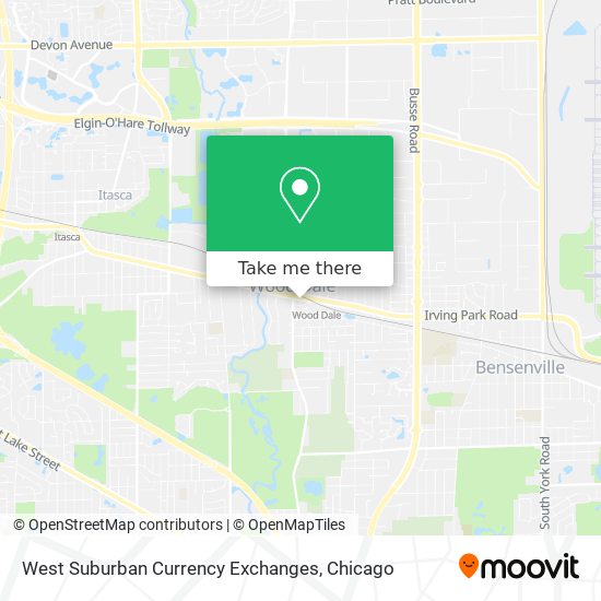 West Suburban Currency Exchanges map