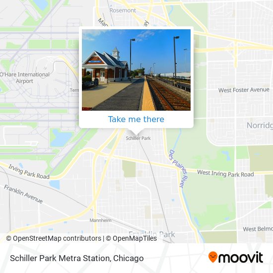 Schiller Park Metra Station map