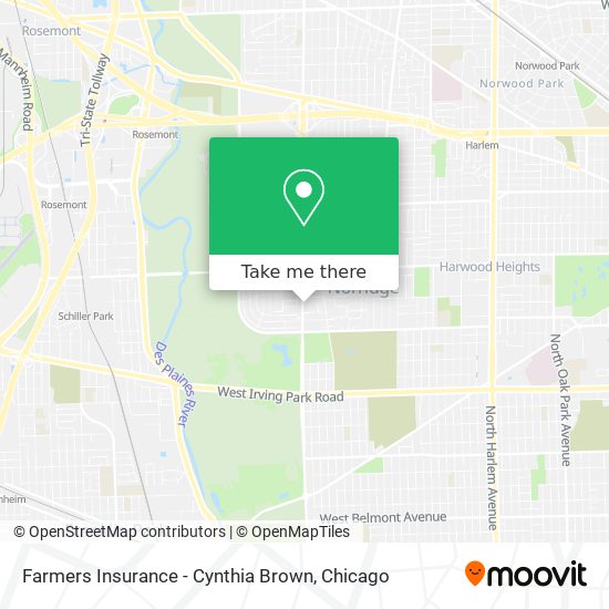 Farmers Insurance - Cynthia Brown map