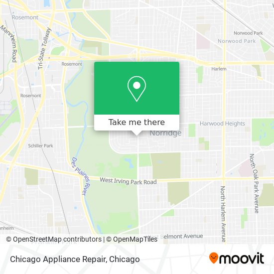 Chicago Appliance Repair map