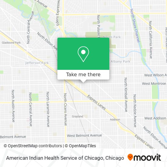 Mapa de American Indian Health Service of Chicago