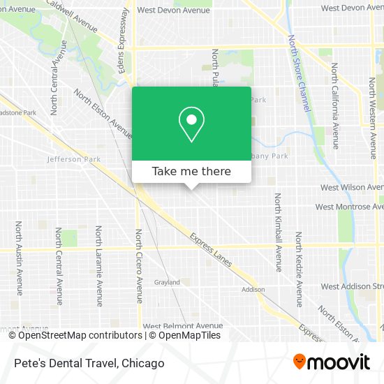 Pete's Dental Travel map