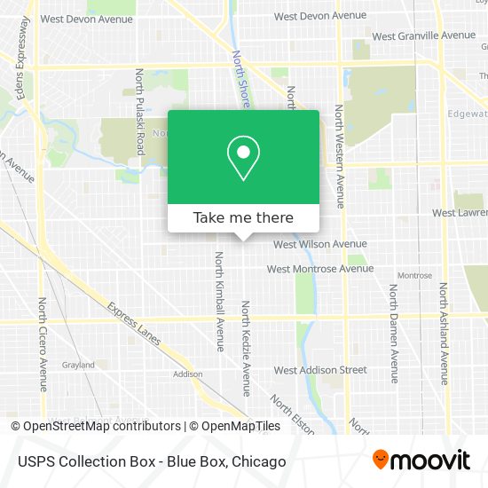 USPS Collection Box - Blue Box map