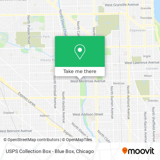 USPS Collection Box - Blue Box map