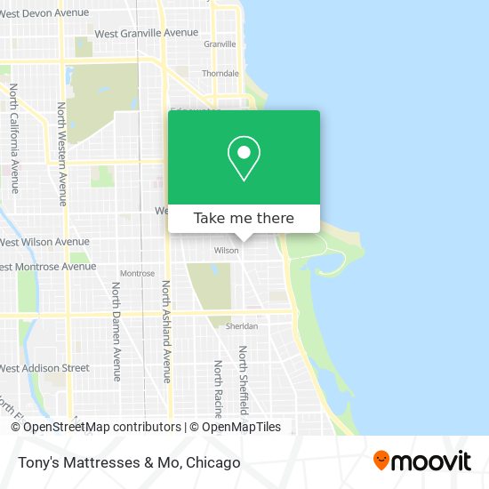 Tony's Mattresses & Mo map
