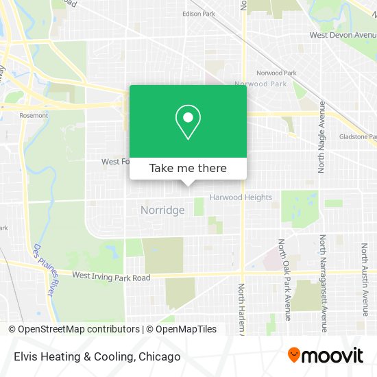 Mapa de Elvis Heating & Cooling
