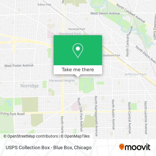 USPS Collection Box - Blue Box map