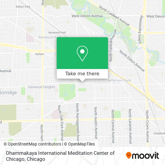 Mapa de Dhammakaya International Meditation Center of Chicago