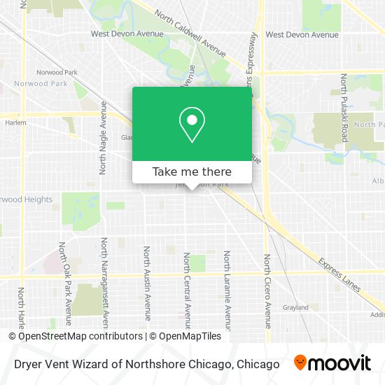 Mapa de Dryer Vent Wizard of Northshore Chicago