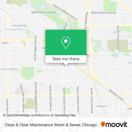 Clean & Clear Maintenance Water & Sewer map