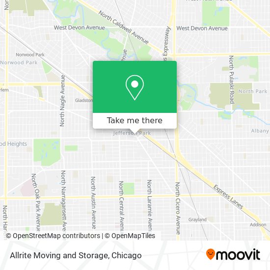 Mapa de Allrite Moving and Storage