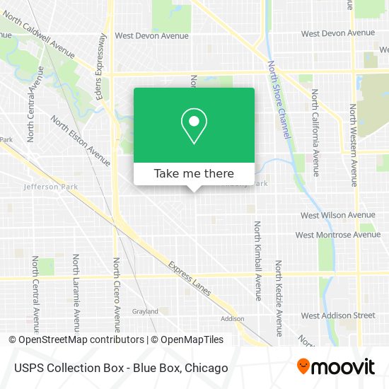 USPS Collection Box - Blue Box map