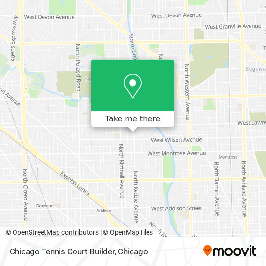 Chicago Tennis Court Builder map