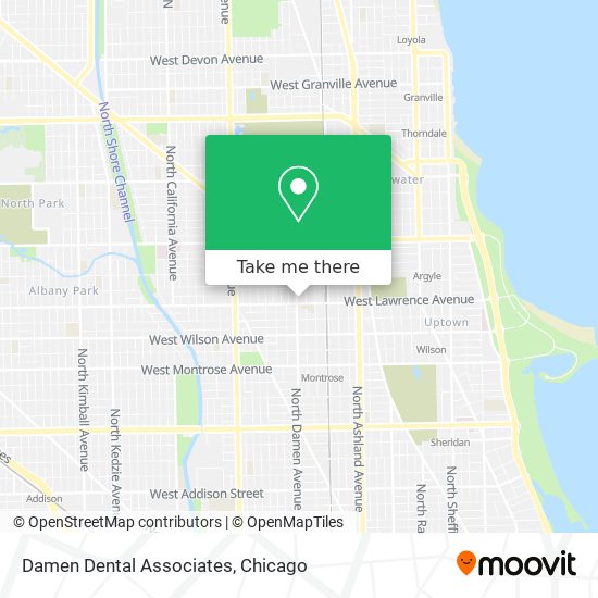 Damen Dental Associates map