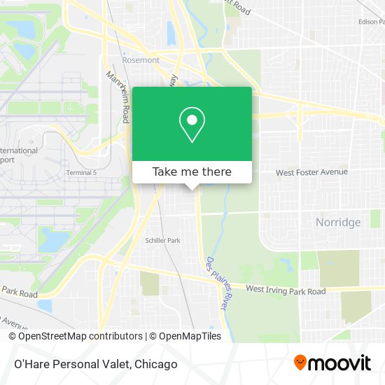 O'Hare Personal Valet map