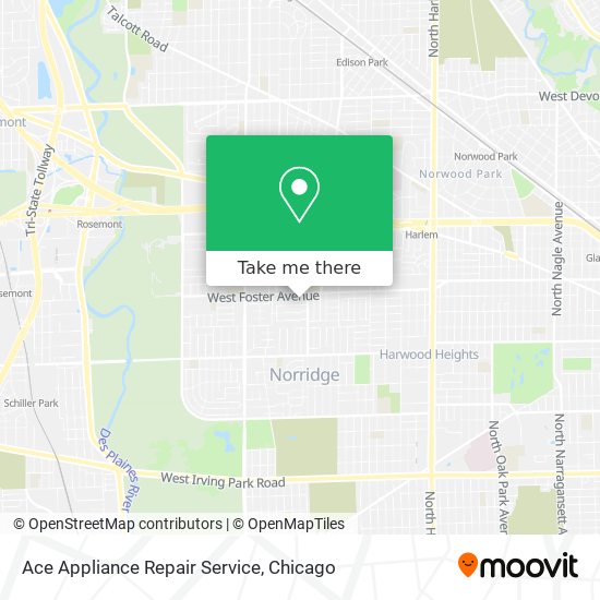 Mapa de Ace Appliance Repair Service