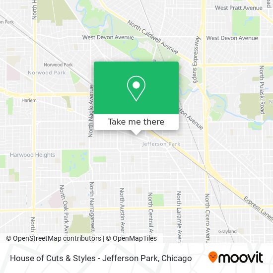 House of Cuts & Styles - Jefferson Park map