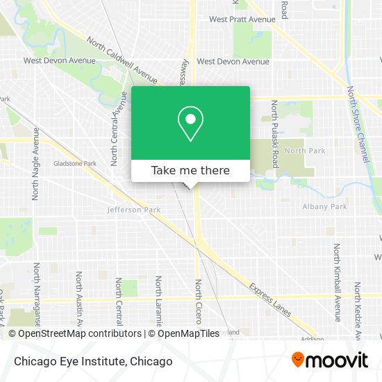 Chicago Eye Institute map