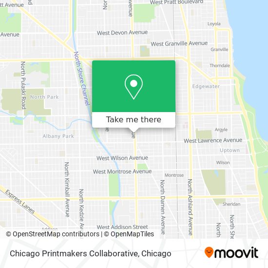 Mapa de Chicago Printmakers Collaborative