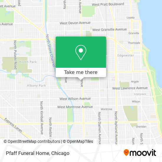 Pfaff Funeral Home map