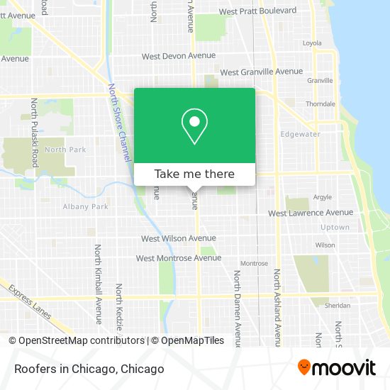 Mapa de Roofers in Chicago