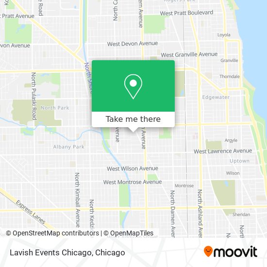 Lavish Events Chicago map