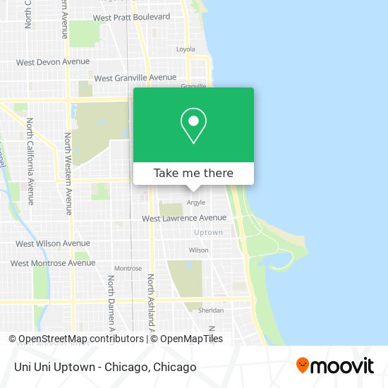Mapa de Uni Uni Uptown - Chicago