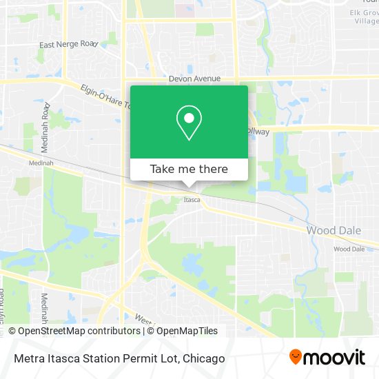 Metra Itasca Station Permit Lot map