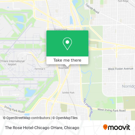 The Rose Hotel-Chicago OHare map