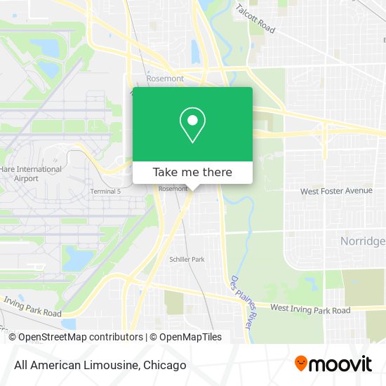 All American Limousine map
