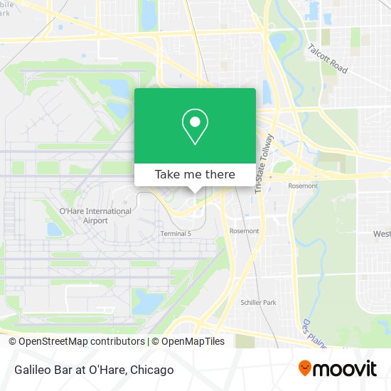 Galileo Bar at O'Hare map