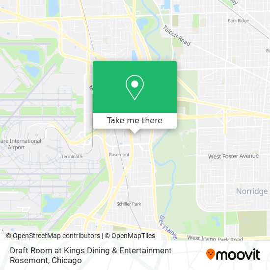 Mapa de Draft Room at Kings Dining & Entertainment Rosemont
