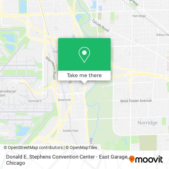 Mapa de Donald E. Stephens Convention Center - East Garage