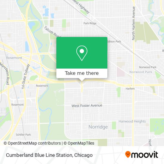 How to get to Cumberland Blue Line Station in Chicago by Bus