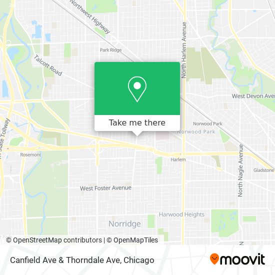 Canfield Ave & Thorndale Ave map