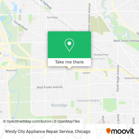 Mapa de Windy City Appliance Repair Service