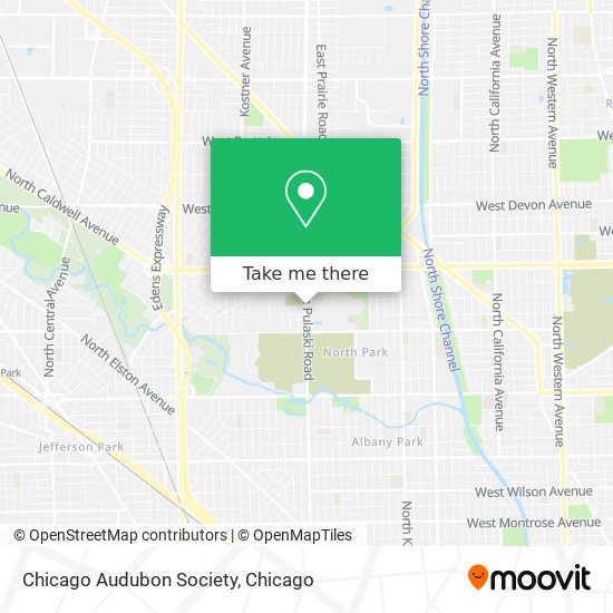 Chicago Audubon Society map