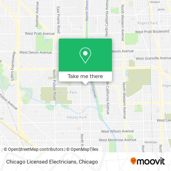 Chicago Licensed Electricians map