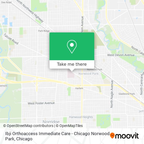 Mapa de Ibji Orthoaccess Immediate Care - Chicago Norwood Park