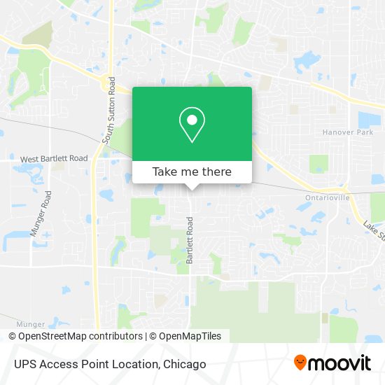 UPS Access Point Location map