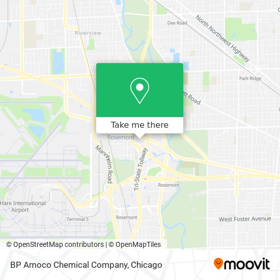 BP Amoco Chemical Company map