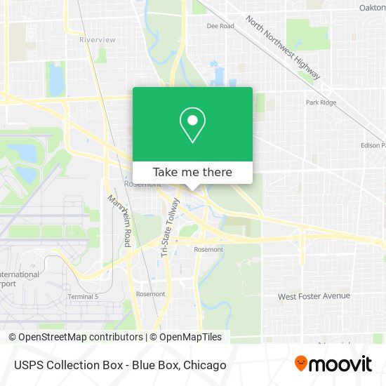 USPS Collection Box - Blue Box map